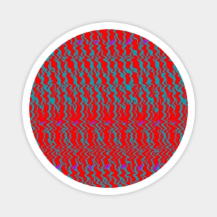 Red Zig zag pattern Magnet